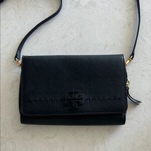 Tory Burch Black Crossbody Bag with Logo